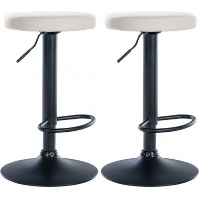 Design-Shop Ponte koženka Biela / čierny rám 2 ks