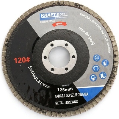Kraft & Dele Brusný lamelový kotouč 125 mm P80 KD967