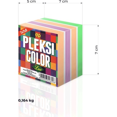 Optimum Кубче цветно 7х7см лепено, 500л