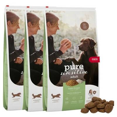 MERA Dog Pure Sensitive Adult Insect Protein 3 x 4 kg