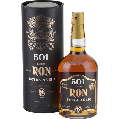 501 Extra Anejo 8y 38% 0,7 l (tuba)