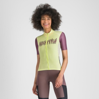 Sportful SUPERGIARA LOGO dámsky shadow lime/bordeaux
