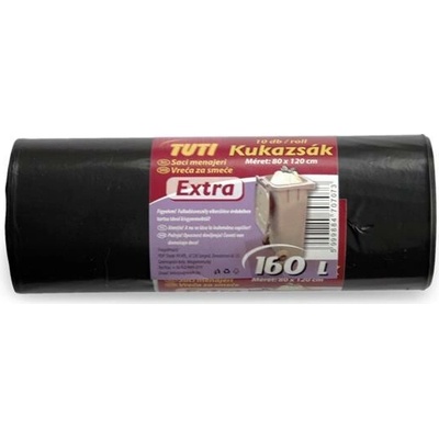 TUTI Vrecia na odpadky 160 l 30µm 10 ks Extra čierna