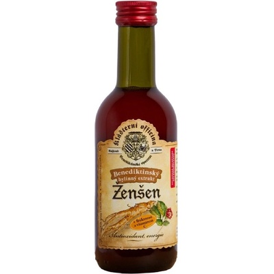 Kláštorná officína Bylinkový sirup ženšen 250 ml