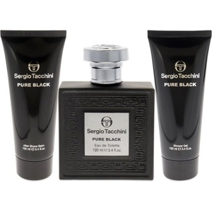 Sergio Tacchini Pure Black Gift Set EDT 100 ml + Shower Gel 100 ml + Aftershave Balm 100 ml за мъже
