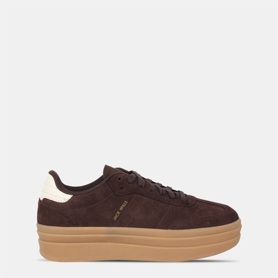 Jack Wills JW Newbury Pltfm Ld63 - Brown/Wht/Gum