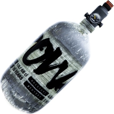 PowAir PowAir HPA lahev CARBON Series 68ci 1,1 l 4500 PSI Šedá