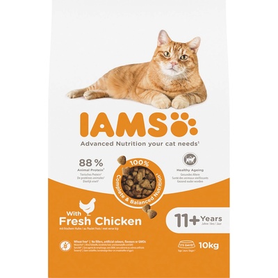 IAMS Advanced Nutrition Senior Cat 11+ s kuřecím 10 kg