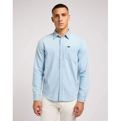 Lee Риза с дълъг ръкав Lee Button Down Long Sleeve Shirt - Blue