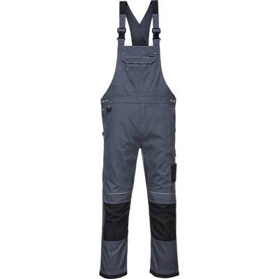 Portwest pw346 / Панталон с гащеризон - Сив/Черен xxl (pw346zbrxxl)