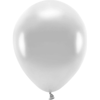 Party Deco ECO30M 018 10 Eko metalizované balóny 30cm Strieborná