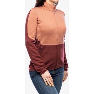 Icebreaker Merino 400 RealFleece Descender LS Z Cedar Wood/Port/Cb