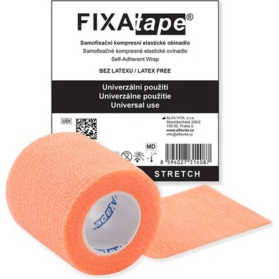 Fixatape Stretch 5 x 450 cm oranžový neon