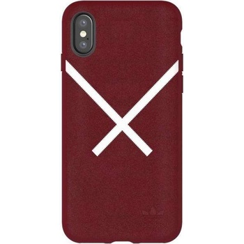 Adidas XbyO Or Moulded Case - поликарбонатов кейс с TPU рамка за iPhone XS, iPhone X (червен)