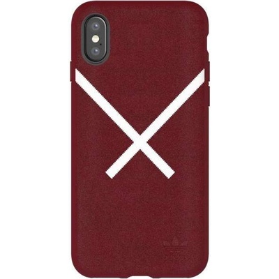 Adidas XbyO Or Moulded Case - поликарбонатов кейс с TPU рамка за iPhone XS, iPhone X (червен)