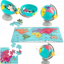 Bright Top Mapa světa v globusu 64 dílků