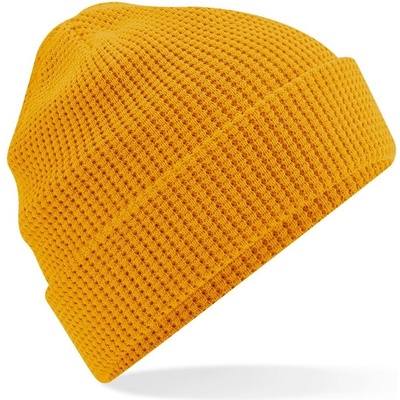 Beechfield zimní čepice beanie z organické bavlny mustard