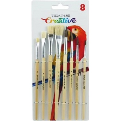 Štětec Tempo školní sada kulatý 2,6,8,10 + plochý 4,8,12,18
