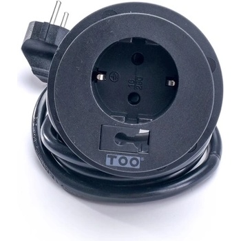 TOO GPS-203-1B IP20, 1x 2P+F, с кабелен уплътнител, черна разпределителна кутия за скрит монтаж (GPS-203-1B)