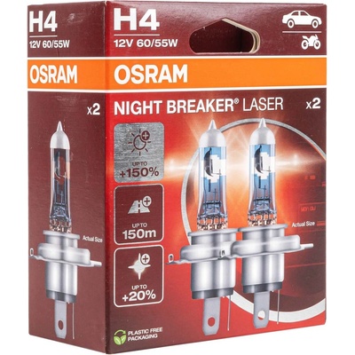 Osram Night Breaker Laser H4 P43t 12V 60/55W 2 ks