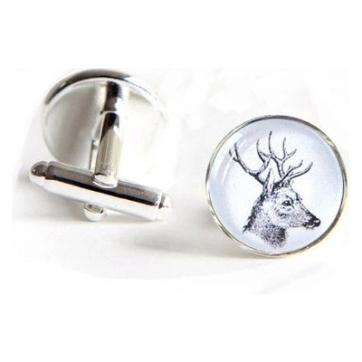 Knoflickarna.CZ manžetové knoflíčky bílý jelen – Zboží Dáma
