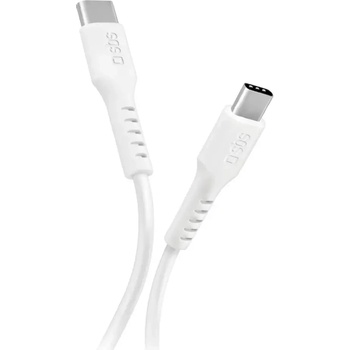 SBS TECABLETCC10W USB-C кабел - USB-C захранване 25W 1 m - бял (TECABLETCC10W)