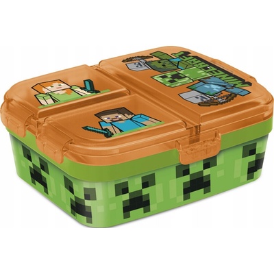 Stor delený plastový box na desiatu Minecraft 40420