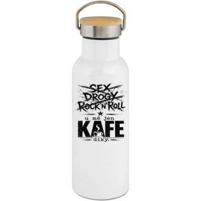 123TRIKO termoska U mě jen kafe, díky. Černý potisk 500 ml vtipné