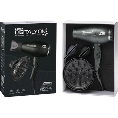 Parlux Digitalyon Professional + Diffuser MagicSense Antracit