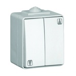 Efapel Двоен пуш бутон за щори multiple point IP65, IK07; 16A - 250V ~ CBR - бял (48283 CBR)