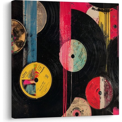 Obraz fantazie vinylových desek - 50x50