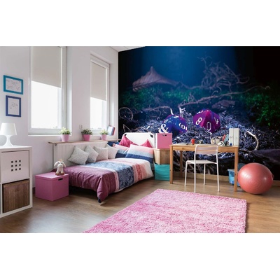 DIMEX ART Самозалепваща се флизелинова фототапета леговище на дракон, кубчета 375 x 250 см