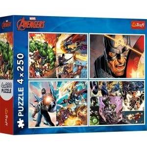 Trefl Puzzle 4x250 elements Heroic Days of the Avengers
