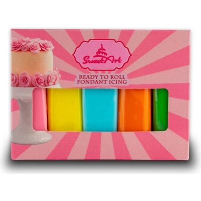 SweetArt potahovací a modelovací hmoty vanilkové Easter mix 5 x 100 g