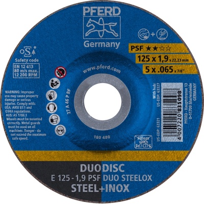 Pferd Rezný a brúsiaci kotúč 125 x 1,9 x 22,23 mm 4007220835098