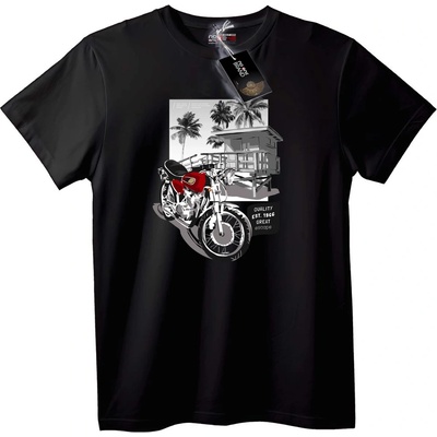 NOONEBRAND Тениска Мотоциклетно бягство на плажа - 2XL, Black