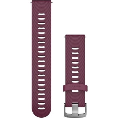 Garmin Quick Release 20mm, silikonový vínový, stříbrná přezka 010-11251-1W