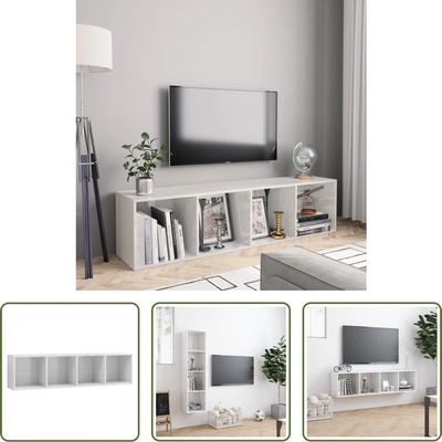 Knihovna/TV skříňka bílá 143x30x36 cm