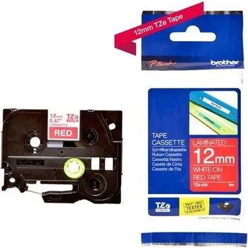 Image 1 of Brother ЛЕНТА ЗА ЕТИКЕТНИ ПРИНТЕРИ BROTHER ТИП TZ - 12 mm x 8, 0 m - WHITE ON RED TAPE - PN TZE435 (TZE-435) (301BRATZ435)