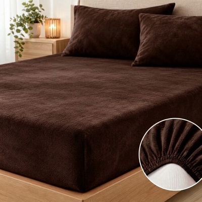 Top textil Prostěradlo Mikroplyš hnědé 140x200