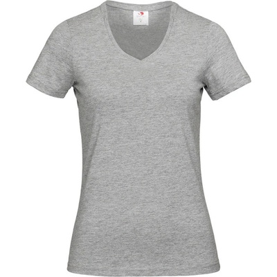 Stedman Tričko Classic T V neck ST2700 krátký rukáv dámské 1TE ST2700 Grey Heather