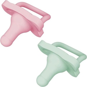 Dr. Brown's Силиконова залъгалка Dr. Brown's - HappyPaci, 0-6 месеца, 2 броя, розова и зелена (72239317440) - baby