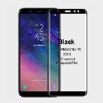 Извит 3D удароустойчив стъклен протектор покриващ целия екран марка MOFI за Samsung Galaxy A6 - цвят черен
