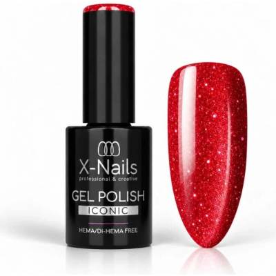 Iconic Gel lak Garnet Glow třpytivě červený 5 g