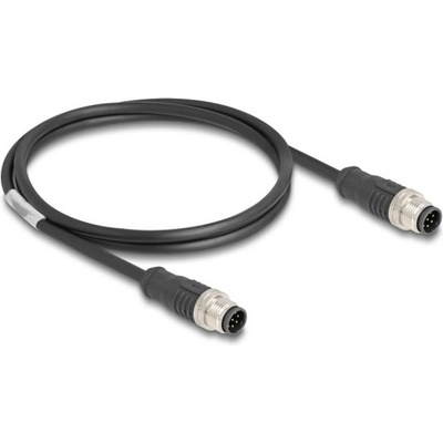 Delock 80806 M12 CAT 5e S/FTP 1m černý