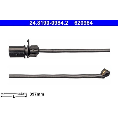 Výstražný kontakt, opotřebení obložení ATE 24.8190-0984 (AT 620984) | Zboží Auto