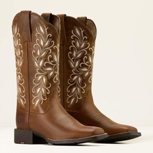 *W* Westernové boty Ariat® WMS Round Up Holly Wide Square Toe dámské pearl
