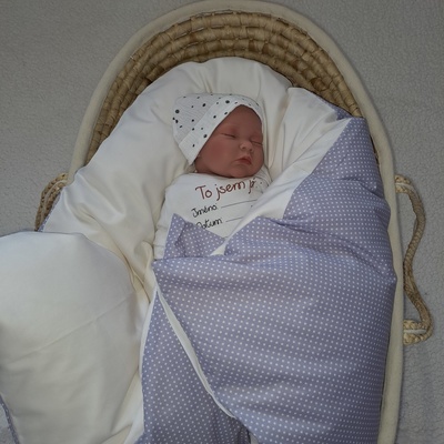 Pro útulný domov Péřová zavinovačka Fialová s puntíkem
