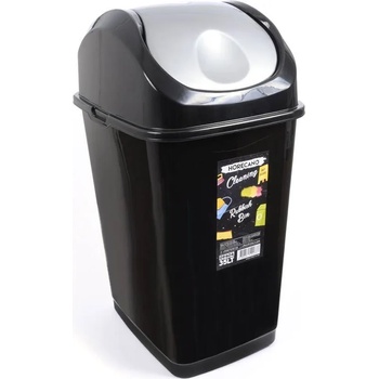 Image 1 of HORECANO 35 л черно кошче за отпадъци с люлеещ сив капак horecano (0151577)