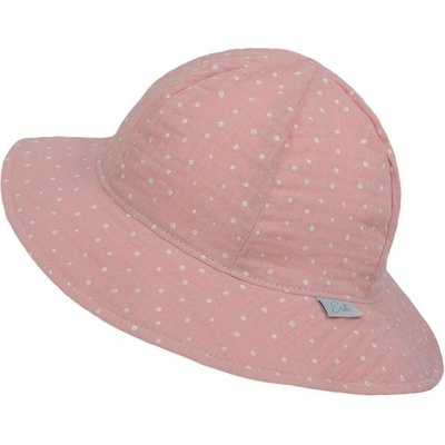 ESITO Dívčí klobouk mušelín Cameo pink dot